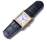 WATCH EXPERIMENTAL UNIT WMT CHRONO CLUB G01 Acier Quartz Swiss Or Noir Rectangulaire Cuir Montre Unisexe