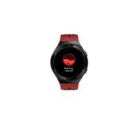 Huawei Montre intelligente Watch GT 2e – Acier inoxydable noir, sangle rouge lave, écran 1,39"