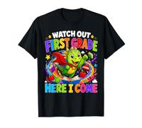 Watch Out 1st Grade Here I Come Dinosaur Back to School Kids T-Shirt
