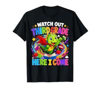 Watch Out 3rd Grade Here I Come Dinosaur Back to School Kids T-Shirt