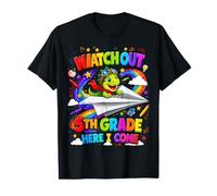 Watch Out 5th Grade Here I Come Dinosaur Back to School T-Shirt