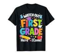 Watch Out First Grade Here I Come 1st Grader Back to School T-Shirt
