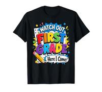 Watch Out First Grade Here I Come 1st Grader Back to School T-Shirt