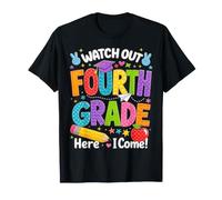 Watch Out Fourth Grade Here I Come 4th Grader Back to School T-Shirt