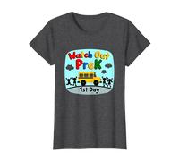 Watch Out PreK - Jalon du 1er Jour de la Maternelle T-Shirt, Femme, Chiné Foncé, L