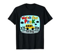 Watch Out PreK - Jalon du 1er Jour de la Maternelle T-Shirt, Homme, Noir, 5XL