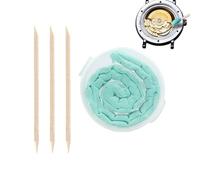 Watch Parts Cleaning Mud Glue, Rubber Cleaning Putty for Watches, Grease Remover with 3 Willow Sticks, Professional Watch Maintenance Tool for Precision