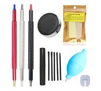Watch Repair Kit, Wristwatch Care Set, Rubber, Stainless Steel, PVC, Wood, Leather Multifunctional Scratchproof Repairs and Care Kit for Travel, Home, Electronics Maintenance, 20x13x14cm