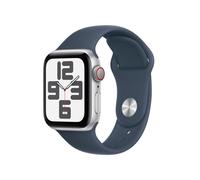 Watch SE 2 (GPS + 4G), boitier en aluminium argent de 40 mm avec boucle en caoutchouc Sport S/M, Bleu