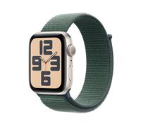 Watch SE 2024 (GPS) Boitier en aluminium Lumière stellaire de 44mm avec Boucle Sport, Vert lacustre
