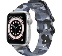 imoshion Bracelet en nylon pour l'Apple Watch Series 1-9 / SE - 38/40/41 mm / Series 10 - 42 mm - Gris Camouflage