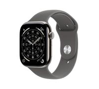 Apple Watch Series 11 GPS + Cellular 42 mm boîtier en titane bracelet de sport gris pierre M/L