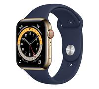 Watch Series 6 GPS + Cellular, APPLE 44mm Gold Stainless Steel Case avec Deep Navy bracelet connecté