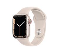 Watch Series 7 (GPS + Cellular) Boîtier en Aluminium lumière stellaire de 41 mm, Bracelet Sport lumière stellaire