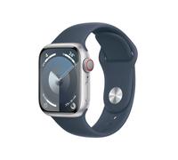Watch Series 9 GPS + Cellulaire, boitier en aluminium de 41 mm avec boucle en caoutchouc, Bleu, S/M