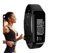 Watch Step Counter - Adjustable Led Pedometer Watch | Electronic Outdoor Sports Bracelet | Step Counter Fitness Tracker For Men Women. Pp Case, Pvc Strap, White Or Black.