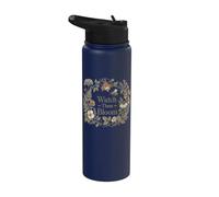 Watch Them Bloom Teacher Botanical Growth Wreath Stainless Steel Insulated Water Bottle