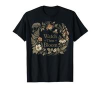 Watch Them Bloom Teacher Botanical Growth Wreath T-Shirt