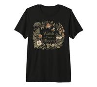 Watch Them Bloom Teacher Botanical Growth Wreath T-Shirt Haut de Gamme