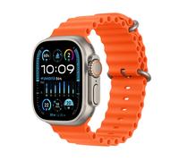 Watch Ultra 2 (GPS + 4G) Boîtier en Titane Naturel de 49mm avec Bracelet Ocean, Orange