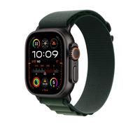 Watch Ultra 2 GPS + Cellulaire, boitier en titane noir de 49 mm avec boucle alpine, Vert Foncé, L