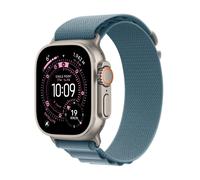 Apple Watch Ultra 3 GPS + Cellular - 49mm - Boîtier Natural Titanium - Bracelet Light Blue Alpine Loop - Small