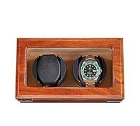 Watch Watch Winder Case Automatic 2 Watch Winder and Quiet Motor - 5 Rotation Modes Fit Lady and Man Automatic Watches Self Winding (A)