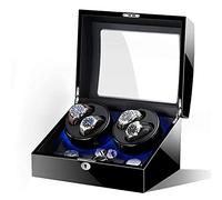 Watch Winder,Automatic Rotate Watch Winder Box with Extremely Silent Motor 4+6 Storage Case for Men and Women Mechanical Watch Boxes