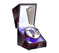 Watch Winder Automatic Winding with LED Light Watch Winder Box Soft Watch Pillow AC Adapter and Battery Powered Quiet Motor