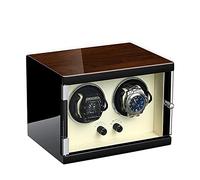 Watch Winder for 2 Automatic Watches with Quiet Motors 5 Different Settings with Memory Foam Watch Pillows Wood Shell Piano Paint Exterior Fit for Universal Lady and Men's Watch
