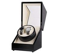 Watch Winder for 2 Watches Automatic Watch Winders Box with Leather Pillows Quiet Motor AC Adaptor Battery Operated