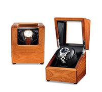 Watch Winder for Single Automatic Watches Wood Shell Piano Finish Silent Motor 5 Different Settings Display Automatic Mechanical Storage Box for Winding Suitable for Ladies and Men's Wrist