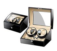 Watch Winders Automatic Rotate Watch Winder with 4+6 Leather Storage Germany Motor/100% Handmade C (C)