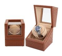 Watch Winders Automatic Single Watch Winder Case for Rolex with Quiet Motor Premium Ostrich Leather Exterior and Soft Flexible Watch Pillows