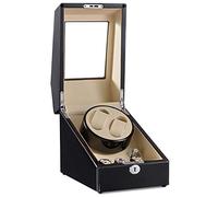 Watch Winders Automatic Watch Winder Box Black 2+3 Double Wooden Silent Battery Operated Watches Cases Watches Boxes Winders Display Storage