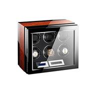 Watch Winders,Automatic Watch Winder Box for 4/6/8 Wristwatch Waterproof Watches Winding Case Ultra-Quiet Rotation Turns per Day,Black