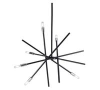 Watch Winders for Men and Women Black Sputnik Chandelier Industrial 6-Light Pendant Light Adjustable Farmhouse Chandeliers Ceiling Lighting Fixture,Chandeliers