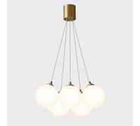 Watch Winders for Men and Women Bronze Restaurant Chandelier Magic Bean Glass Lampshade Pendant Lights Bedroom Warm Romantic Atmosphere Light Creativity Living(White Light,5-Lamp)