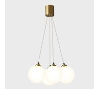 Watch Winders for Men and Women Bronze Restaurant Chandelier Magic Bean Glass Lampshade Pendant Lights Bedroom Warm Romantic Atmosphere Light Creativity Living(White Light,4-Lamp)
