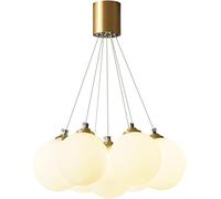Watch Winders for Men and Women Bronze Restaurant Chandelier Magic Bean Glass Lampshade Pendant Lights Bedroom Warm Romantic Atmosphere Light Creativity Living(Warm Light,7-Lamp)