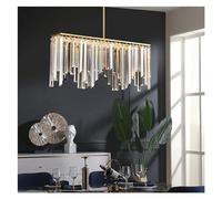 Watch Winders for Men and Women Clear Crystal Luxury Copper Ceiling Chandeliers Rectangle LED Lustres Hanging Lamps Home Decor Lights(62CM)