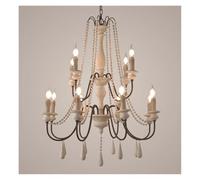 Watch Winders for Men and Women Country ClassicalStyle Wooden Chandelier for Living Room Bedroom Aisle Pendant Lamp Retro Vintage Home Decor Lighting(White,Warm White_12 Heads)