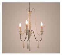 Watch Winders for Men and Women Country ClassicalStyle Wooden Chandelier for Living Room Bedroom Aisle Pendant Lamp Retro Vintage Home Decor Lighting(White,Warm White_3 Heads)