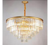 Watch Winders for Men and Women LED Chandelier Living Room Crystal Pendant Lights E14 Round Shape Embedded Ceiling Light Water Drop Hanging Lights Corridor Bedroom Ceiling Light(80CM 5 Layers)