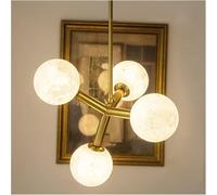 Watch Winders for Men and Women LED Chandeliers, 3D Printing Lunar Hanging Light Brass Chandelier - Lamps Compatible with Restaurant Bedroom Shop Round Lighting