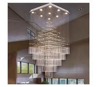 Watch Winders for Men and Women Living Room Ceiling Chandelier Cylindrical Crystal Chandelier Square Base Lamps and Lanterns Staircase attic Crystal Luster(60cm)