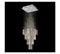 Watch Winders for Men and Women Living Room Ceiling Chandelier Cylindrical Crystal Chandelier Square Base Lamps and Lanterns Staircase attic Crystal Luster(50cm)