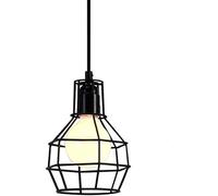 Watch Winders for Men and Women Retro Industry 1-Light Iron Ceiling Pendant Light V-intage Loft Adjustable Pendant Lamp Chandelier with Iron Cage