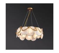 Watch Winders for Men and Women Scandinavian Postmodern Lighting Luxury Anthracite Glass Ceiling Pendant Bedroom Restaurant Kitchen Chandelier(White,Dia60cm)
