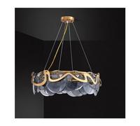 Watch Winders for Men and Women Scandinavian Postmodern Lighting Luxury Anthracite Glass Ceiling Pendant Bedroom Restaurant Kitchen Chandelier(Gray,Dia80cm)